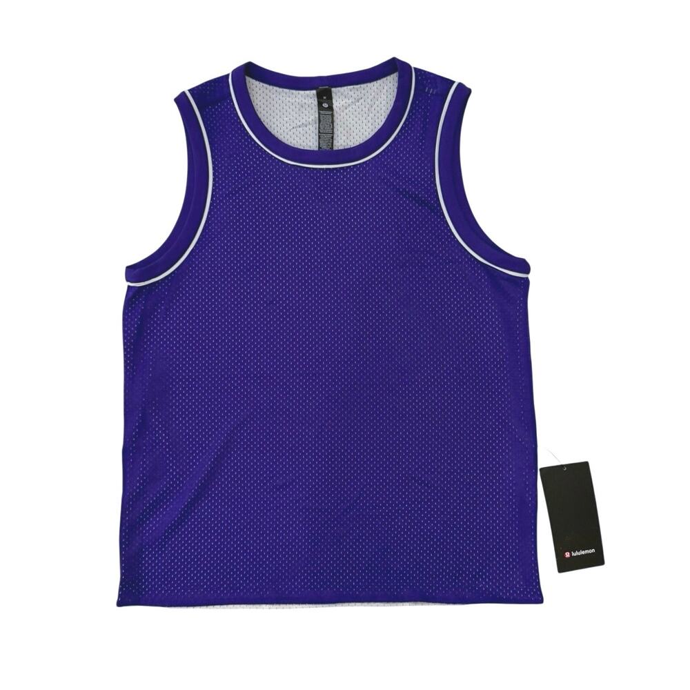 NWT Lululemon Double Layered Mesh Reversible Tank Top Court Purple/Vapor Size M